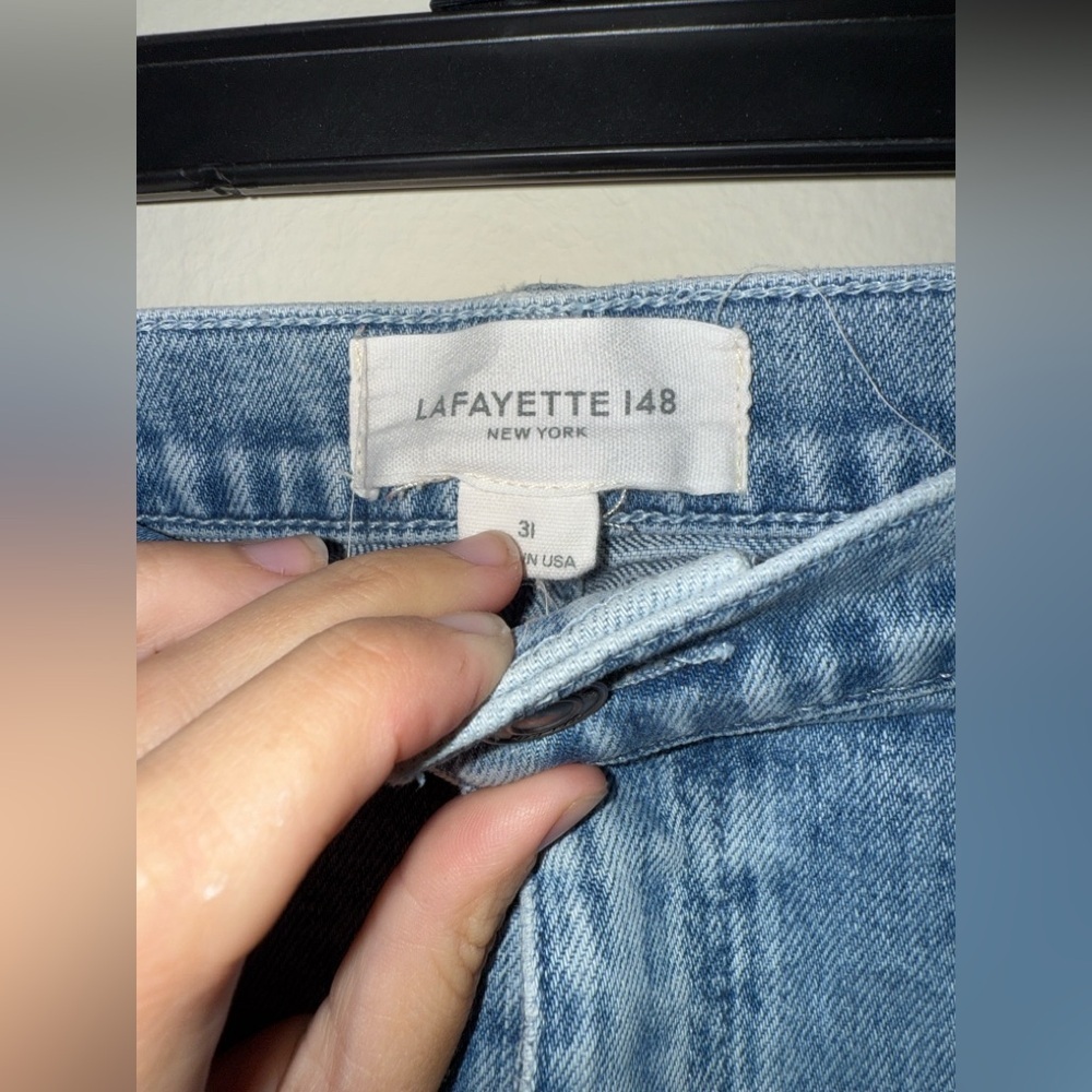 Lafayette 148 New York Blue Bedford Jeans Size 31 $398 - Picture 8 of 10